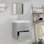 vidaXL Armario de baño con espejo gris hormigón 41x38,5x48 cm vidaXL Armario de baño con espejo gris hormigón 41x38,5x48 cm
