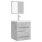 vidaXL Armario de baño con espejo gris hormigón 41x38,5x48 cm vidaXL Armario de baño con espejo gris hormigón 41x38,5x48 cm