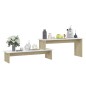 vidaXL Mueble para TV madera contrachapada roble y blanco 180x30x43 cm vidaXL Mueble para TV madera contrachapada roble y blanco 180x30x43 cm