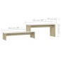 vidaXL Mueble para TV madera contrachapada roble y blanco 180x30x43 cm vidaXL Mueble para TV madera contrachapada roble y blanco 180x30x43 cm