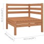 vidaXL Set de muebles de jardín 3 pzas madera maciza pino marrón miel vidaXL Set de muebles de jardín 3 pzas madera maciza pino marrón miel