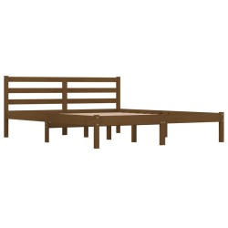 vidaXL Estructura de cama madera maciza de pino marrón miel 150x200 cm