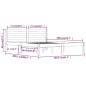 vidaXL Estructura de cama madera maciza de pino marrón miel 150x200 cm