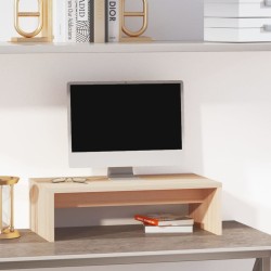 vidaXL Soporte para monitor madera maciza de pino 50x27x15 cm
