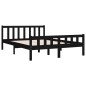 vidaXL Estructura de cama doble madera maciza negro 135x190 cm vidaXL Estructura de cama doble madera maciza negro 135x190 cm