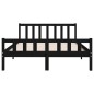 vidaXL Estructura de cama doble madera maciza negro 135x190 cm vidaXL Estructura de cama doble madera maciza negro 135x190 cm