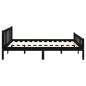vidaXL Estructura de cama doble madera maciza negro 135x190 cm vidaXL Estructura de cama doble madera maciza negro 135x190 cm