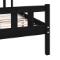 vidaXL Estructura de cama doble madera maciza negro 135x190 cm vidaXL Estructura de cama doble madera maciza negro 135x190 cm