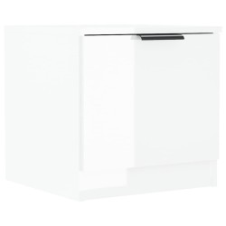 vidaXL Mesita de noche color blanco brillante 40x39x40 cm