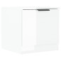 vidaXL Mesita de noche color blanco brillante 40x39x40 cm