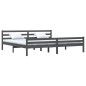 vidaXL Estructura de cama madera maciza gris Super King 180x200 cm vidaXL Estructura de cama madera maciza gris Super King 180x200 cm