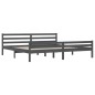 vidaXL Estructura de cama madera maciza gris Super King 180x200 cm vidaXL Estructura de cama madera maciza gris Super King 180x200 cm