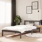 vidaXL Estructura de cama madera maciza gris 100x200 cm vidaXL Estructura de cama madera maciza gris 100x200 cm