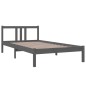 vidaXL Estructura de cama madera maciza gris 100x200 cm vidaXL Estructura de cama madera maciza gris 100x200 cm