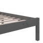 vidaXL Estructura de cama madera maciza gris 100x200 cm vidaXL Estructura de cama madera maciza gris 100x200 cm