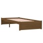 vidaXL Estructura cama individual madera maciza marrón miel 75x190 cm