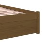 vidaXL Estructura cama individual madera maciza marrón miel 75x190 cm