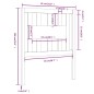 vidaXL Cabecero madera maciza de pino negro 81x4x100 cm vidaXL Cabecero madera maciza de pino negro 81x4x100 cm