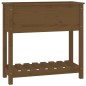 vidaXL Jardinera con estante madera maciza pino marrón 82,5x34,5x81 cm