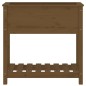 vidaXL Jardinera con estante madera maciza pino marrón 82,5x34,5x81 cm