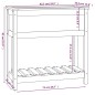 vidaXL Jardinera con estante madera maciza pino marrón 82,5x34,5x81 cm