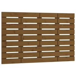vidaXL Cabecero cama pared madera maciza pino marrón miel 96x3x63 cm