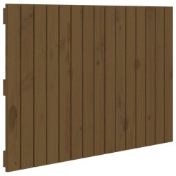 vidaXL Cabecero cama pared madera maciza pino marrón miel 95,5x3x60 cm
