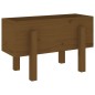 vidaXL Jardinera de madera maciza de pino marrón miel 62x30x38 cm vidaXL Jardinera de madera maciza de pino marrón miel 62x30x38 cm
