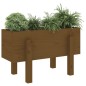vidaXL Jardinera de madera maciza de pino marrón miel 62x30x38 cm vidaXL Jardinera de madera maciza de pino marrón miel 62x30x38 cm