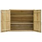 vidaXL Caseta herramientas jardín madera pino impregnada 135x60x123 cm vidaXL Caseta herramientas jardín madera pino impregnada 135x60x123 cm