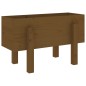 vidaXL Jardinera de madera maciza de pino marrón miel 62x30x38 cm vidaXL Jardinera de madera maciza de pino marrón miel 62x30x38 cm
