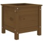 vidaXL Jardinera madera maciza de pino marrón miel 40x40x39 cm vidaXL Jardinera madera maciza de pino marrón miel 40x40x39 cm