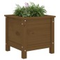 vidaXL Jardinera madera maciza de pino marrón miel 40x40x39 cm vidaXL Jardinera madera maciza de pino marrón miel 40x40x39 cm