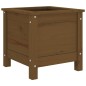 vidaXL Jardinera madera maciza de pino marrón miel 40x40x39 cm vidaXL Jardinera madera maciza de pino marrón miel 40x40x39 cm