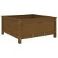 vidaXL Jardinera madera maciza de pino marrón miel 82,5x82,5x39 cm