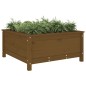 vidaXL Jardinera madera maciza de pino marrón miel 82,5x82,5x39 cm