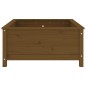 vidaXL Jardinera madera maciza de pino marrón miel 82,5x82,5x39 cm