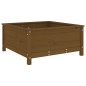 vidaXL Jardinera madera maciza de pino marrón miel 82,5x82,5x39 cm