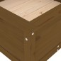vidaXL Jardinera madera maciza de pino marrón miel 82,5x82,5x39 cm
