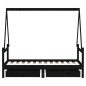 vidaXL Estructura cama infantil y cajones madera pino negro 80x160 cm vidaXL Estructura cama infantil y cajones madera pino negro 80x160 cm