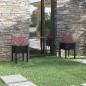 vidaXL Jardineras 2 uds madera maciza de pino negro 50x50x70 cm vidaXL Jardineras 2 uds madera maciza de pino negro 50x50x70 cm