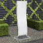 vidaXL Fuente de jardín curvada con bomba acero inoxidable 130 cm vidaXL Fuente de jardín curvada con bomba acero inoxidable 130 cm