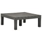 vidaXL Mesa de jardín de plástico gris antracita 78x78x31 cm