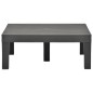 vidaXL Mesa de jardín de plástico gris antracita 78x78x31 cm