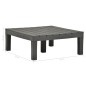 vidaXL Mesa de jardín de plástico gris antracita 78x78x31 cm
