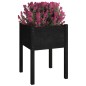 vidaXL Jardineras 2 uds madera maciza de pino negro 50x50x70 cm vidaXL Jardineras 2 uds madera maciza de pino negro 50x50x70 cm