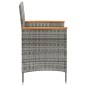 vidaXL Set comedor jardín 11 pzas cojines ratán sintético negro y gris vidaXL Set comedor jardín 11 pzas cojines ratán sintético negro y gris