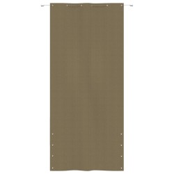 vidaXL Toldo pantalla para balcón de tela oxford gris taupe 120x240 cm