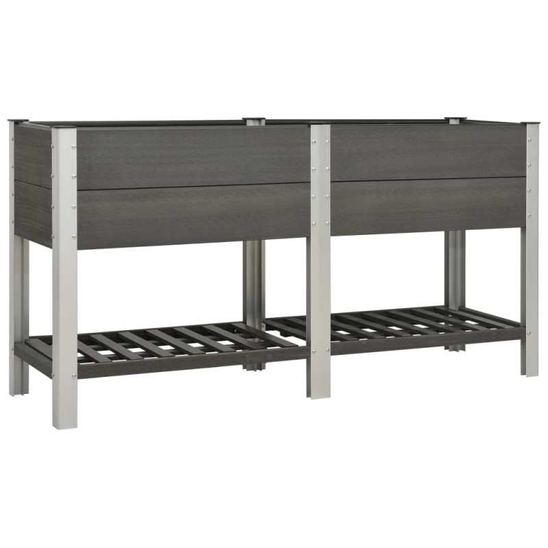 vidaXL Mesa de cultivo para jardín con estante WPC gris 175x50x90 cm vidaXL Mesa de cultivo para jardín con estante WPC gris 175x50x90 cm