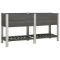 vidaXL Mesa de cultivo para jardín con estante WPC gris 175x50x90 cm vidaXL Mesa de cultivo para jardín con estante WPC gris 175x50x90 cm
